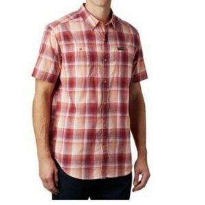 Columbia Short Sleeve Shirt Men's Size Small multicolor, PIT TO PIT 22,LENGHT 27
